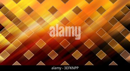A warm and inviting geometric pattern featuring overlapping squares and rectangles in a gradient of orange and red hues, creating a sense of energy an Stock Photo