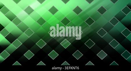This image features a dark green diamond pattern with a shiny gradient effect, creating a sleek and modern visual composition with square shapes and d Stock Photo
