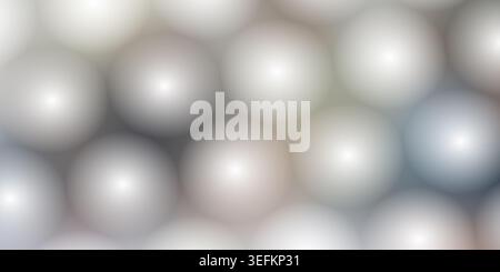 A pattern of soft, glowing, semi-transparent spheres arranged in a hexagonal grid, creating a smooth, ethereal, and modern abstract background. Stock Photo