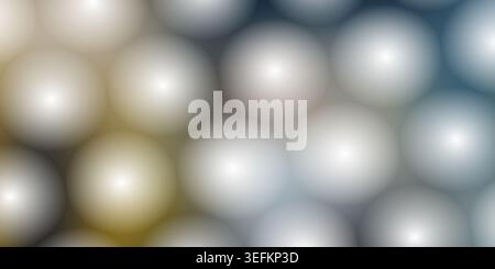 A seamless pattern of soft, glowing spheres in shades of grey and gold, arranged in a hexagonal grid, creating a sophisticated abstract background. Stock Photo