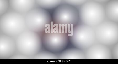 A pattern of soft, glowing, spherical shapes arranged in a hexagonal grid, creating a smooth, abstract, and ethereal visual texture. Stock Photo