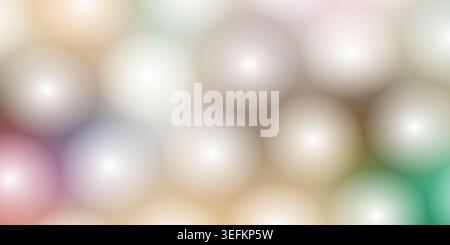 A pattern of soft, glowing, semi-transparent spheres in various pastel colors arranged in a hexagonal grid, creating a vibrant abstract background. Stock Photo