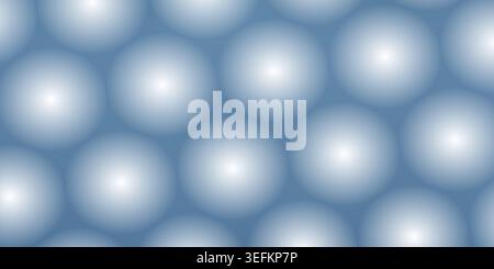 A seamless pattern of soft, glowing blue spheres arranged in a hexagonal grid, creating a modern and clean abstract background design. Stock Photo