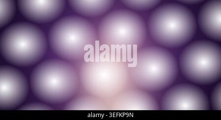 A digital abstract background featuring a pattern of soft, glowing purple spheres arranged in a hexagonal grid, creating a modern and ethereal effect. Stock Photo
