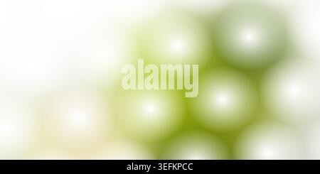 An abstract background featuring a pattern of soft, glowing green and white spheres arranged in a hexagonal grid, creating a smooth and organic look. Stock Photo