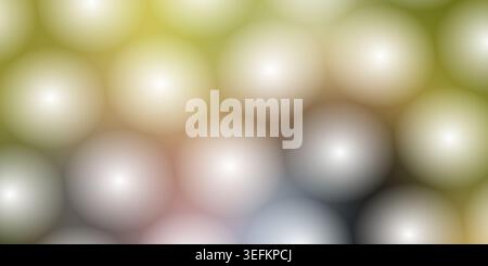 An abstract background featuring a pattern of glowing, soft-focus spheres arranged in a hexagonal grid with a yellow and green color gradient. Stock Photo
