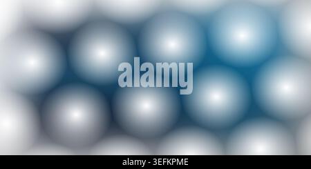 A repeating pattern of soft, glowing spheres arranged in a grid-like structure with a blue and white color palette, creating a smooth, modern aestheti Stock Photo