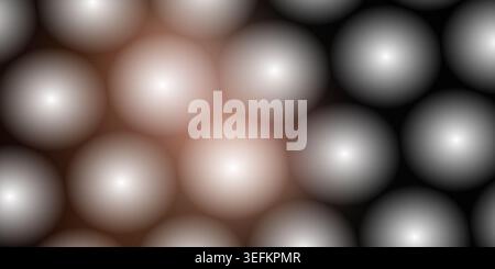 A moody abstract background featuring a pattern of soft, glowing spheres transitioning from light to dark tones, creating a dramatic and deep aestheti Stock Photo