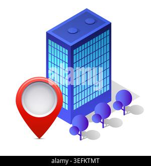 Future 3d futuristic isometric city from smart business technology, digital modern concept background, street design building on an urban house of cit Stock Photo