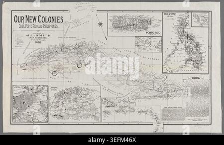 Map of Porto Rico [Puerto Rico] 1898 Stock Photo - Alamy