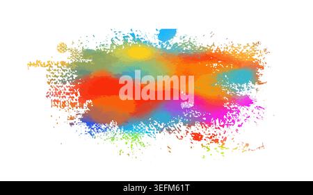 Colored blots. hand drawn. Not AI, Vector Stock Vector