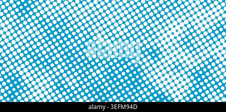 Halftone clouds blue . Hand drawn. Not AI, vector illustration. Stock Vector