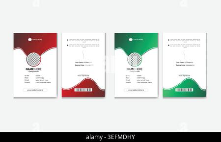 Professional id card design Stock Vector