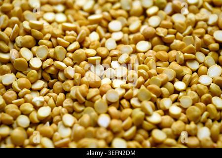 Split Chana Dal Texture Backgrounds Macro Lentil Food Photography Stock Photo