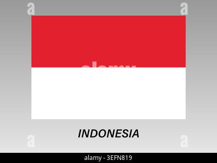 Flag of Indonesia. Indonesia National Flag. Vector Illustration. Stock Vector