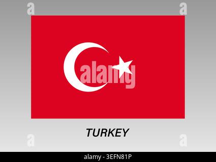 Flag of Turkey. Turkey National Flag. Vector Illustration. Stock Vector