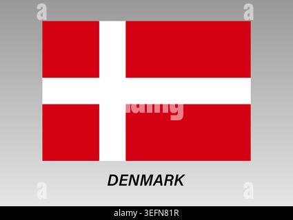 Flag of Denmark. Denmark National Flag. Vector Illustration. Stock Vector