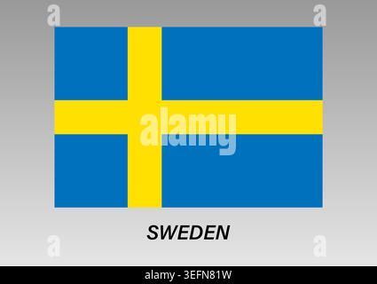 Flag of Sweden. Sweden National Flag. Vector Illustration. Stock Vector