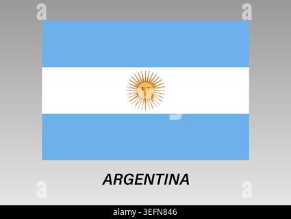 Flag of Argentina. Argentina National Flag. Vector Illustration. Stock Vector