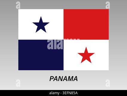 Flag of Panama. Panama National Flag. Vector Illustration. Stock Vector