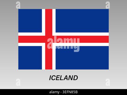 Flag of Iceland. Iceland National Flag. Vector Illustration. Stock Vector