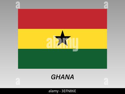 Flag of Ghana. Ghana National Flag. Vector Illustration. Stock Vector