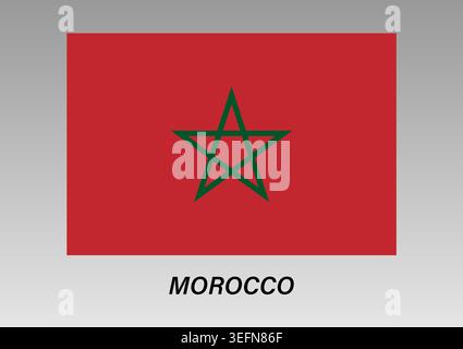 Flag of Morocco. Morocco National Flag. Vector Illustration. Stock Vector