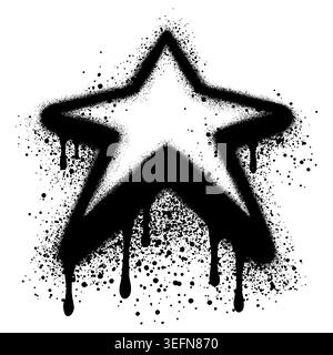 Star burst graffiti Black and White Stock Photos & Images - Alamy