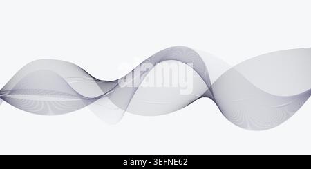 Elegant Silver Abstract Wave Background for Corporate Presentation Design Stock Vector
