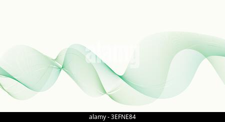 Fresh Green Abstract Wave Background for Eco Branding Design Stock Vector
