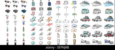 Summer Vacation Collection I Stock Vector
