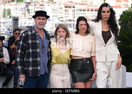 (left-right) Raya Martigny, Eric Cantona and India Hair attend the El ...