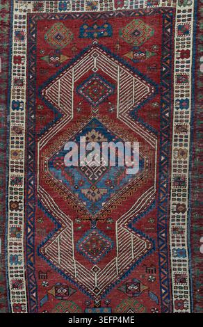 Authentic traditional Sarouk Tabriz type carpet from Iraq featuring elegant ornamental motifs, rich woven texture, and refined Middle Eastern craftsma Stock Photo
