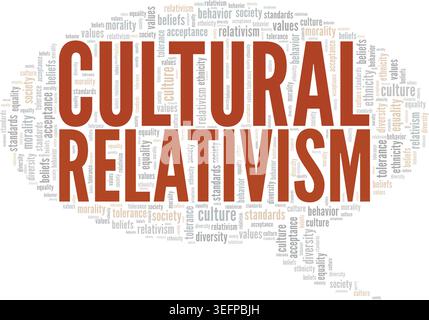 Cultural Relativism word cloud conceptual design isolated on white background. Stock Vector