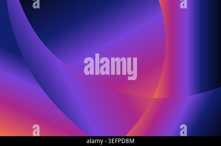 Abstract gradient background with smooth purple and pink curves Stock Vector