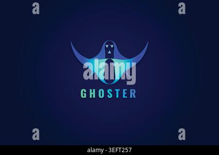 dominate the arena monster fighter club esports vector logo design with hand drawn flat creative modern abstract gradient colorful style Stock Vector