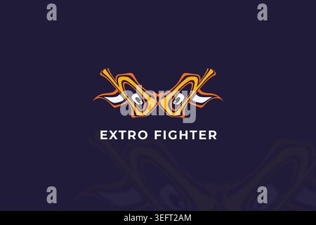 heroic warrior esports logo design with sword for game team Stock Vector