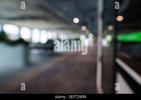 Tech coworking hub meeting room blurred background glass wall modern software development startup space flexible office rental concept digital network Stock Photo