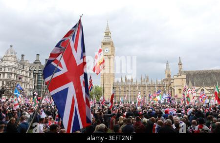 London, UK. 16th May 2026. Unite the Kingdom rally, organised by Tommy ...
