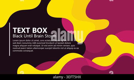 Dynamic abstract background with yellow and purple fluid shapes. Stock Vector