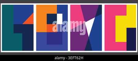 Creative abstract vector set with overlapping rectangles and triangles. Modern graphic design for artistic covers. Stock Vector