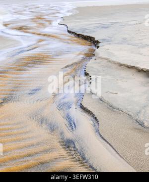 Beach Sand Patterns Abstract Stock Photo