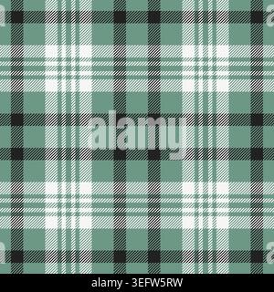 Creation background pattern seamless, neutral tartan fabric vector. Decorate check plaid textile texture in pastel and white colors palette. Stock Vector
