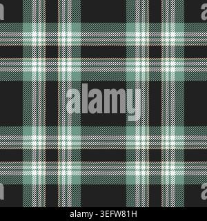 Neutral vector fabric tartan, sketching check plaid texture. Fade textile seamless pattern background in black and pastel colors palette. Stock Vector