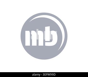 MB sport emblem or team logotype. Ball logo with a combination of Initial letter M and B for balls shop, sports company, training, club badge. Vector Stock Vector