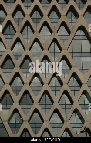 Geometric Facade Architectural Glass Pattern Design Stock Photo