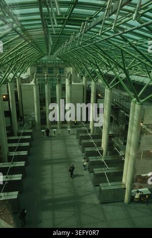 Geometric Hallway Modern Architectural Interior View Stock Photo