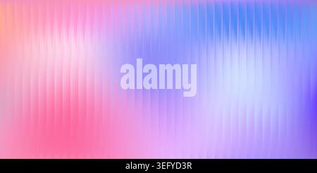 Textured gradient background with light ribbed texture. Abstract blue and pink blurred corrugated futuristic vector design. Vibrant aesthetic vertical Stock Vector