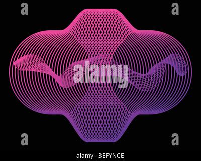 Vibrant purple and pink gradient mesh design Stock Vector