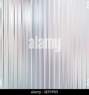 Glass pattern background effect. Abstract line gradient textur. Ribbed 3d iced corrugated metal. Light holograph transparent wall. Blue gray plastic Stock Vector